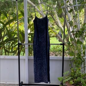 Body con maxi dress with slit